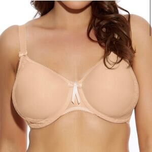 Elomi EL8740NUE Amelia Bandless Spacer Moulded Lace Bra Tan Nude 36K